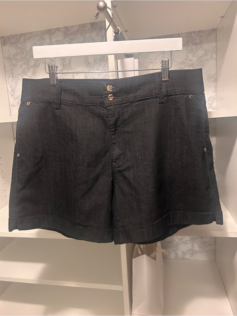 Nine West Denim High-Waist Jean Shorts